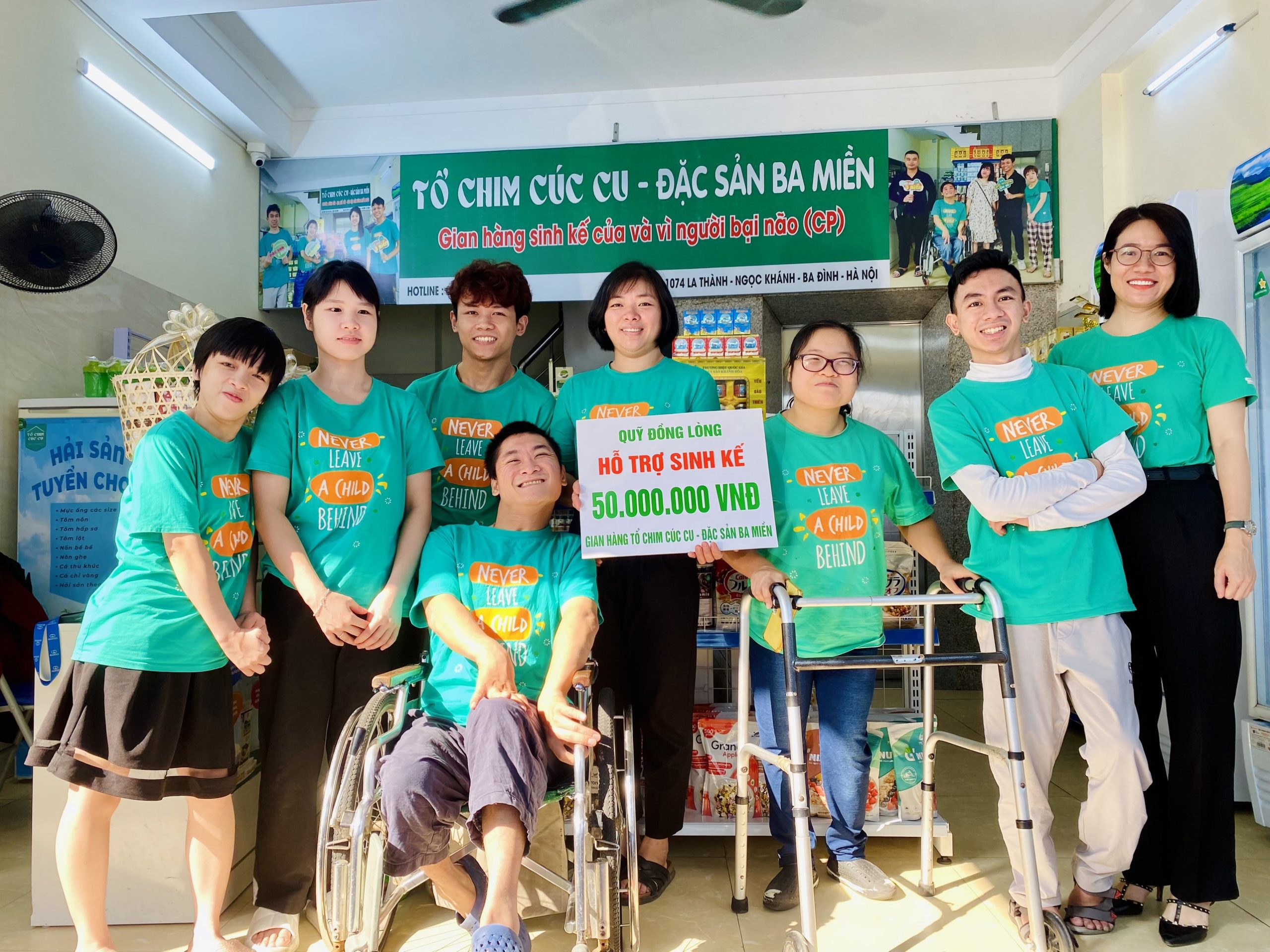 Gian hàng Tổ chim Cúc Cu nhận hỗ trợ vốn sinh kế từ Quỹ Đồng Lòng 50,000,000VND
